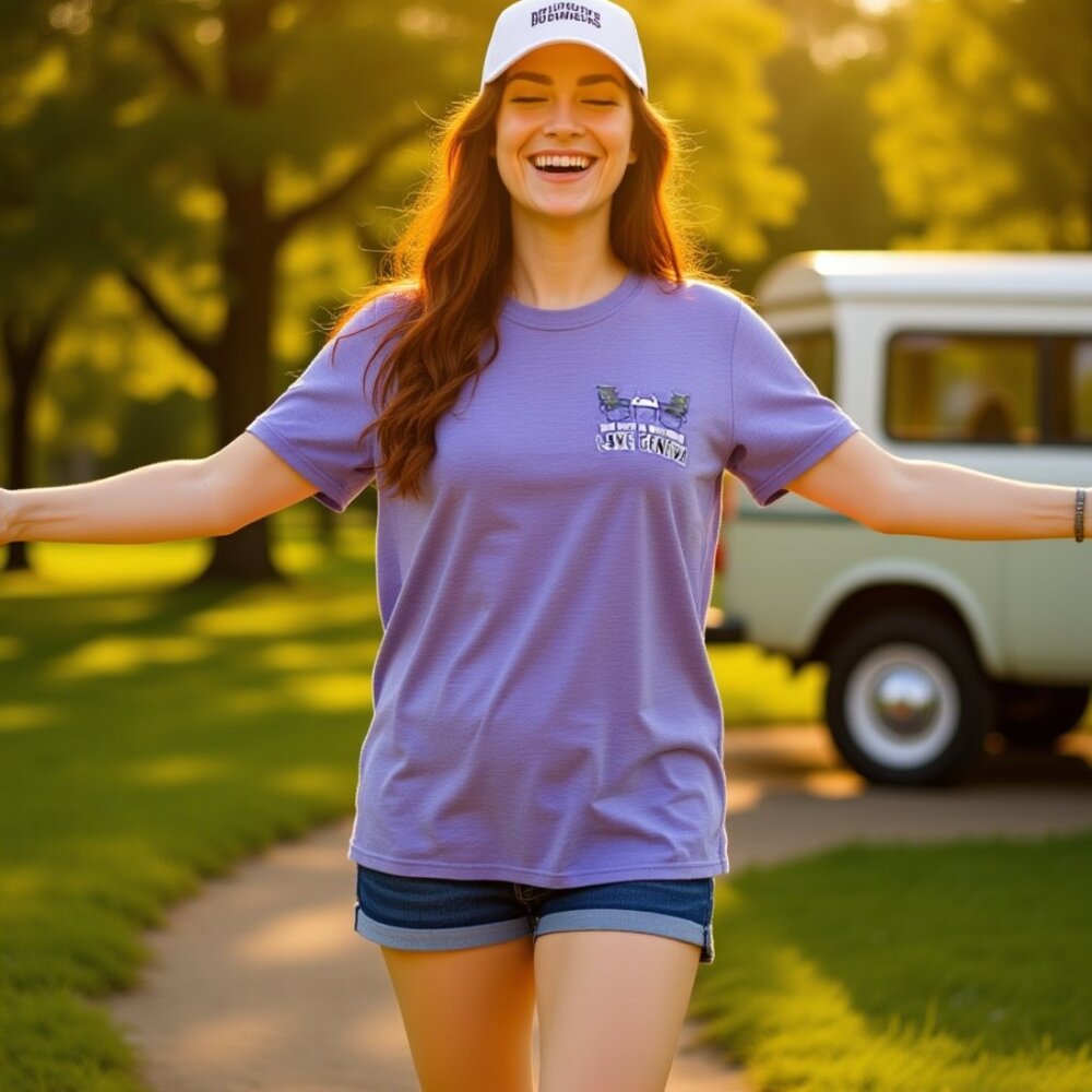 Dog Days in Wisconsin Purple T-Shirt (Women's Small)